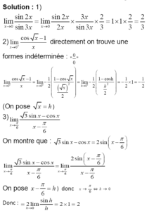 Limites Dune Fonction Premi Re Bac Exercices Corrig S Dyrassa