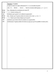 Examens régionaux corrigés mathématiques 3AC Dyrassa