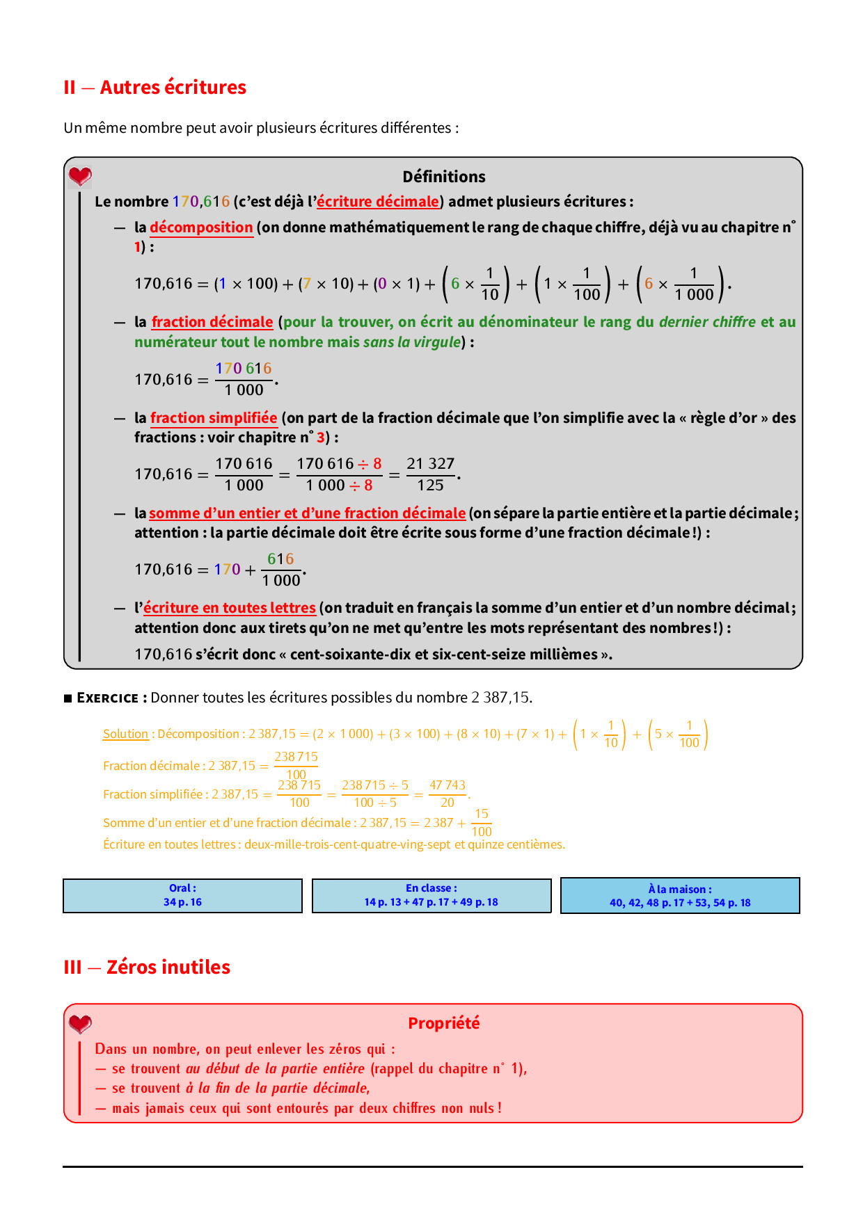 Nombres Entiers Et D Cimaux Me Exercices Corrig S Dyrassa