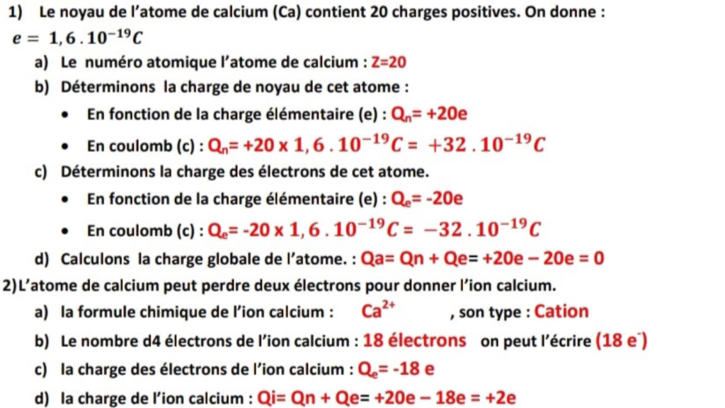 Les Ions En 3ème Exercices Corrigés