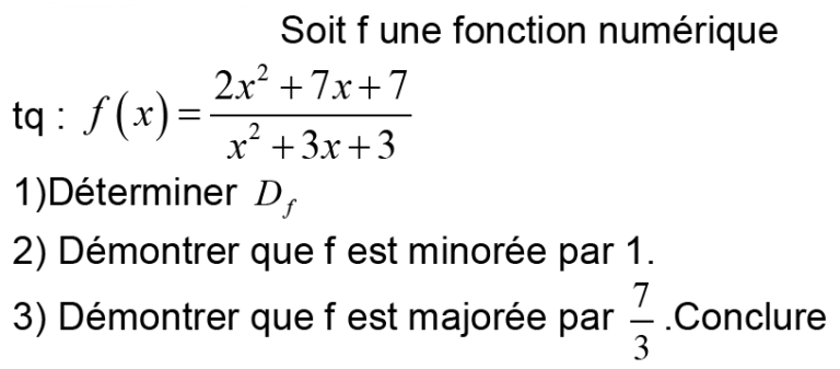 Généralités sur les fonctions exercices corrigés tronc commun biof-
