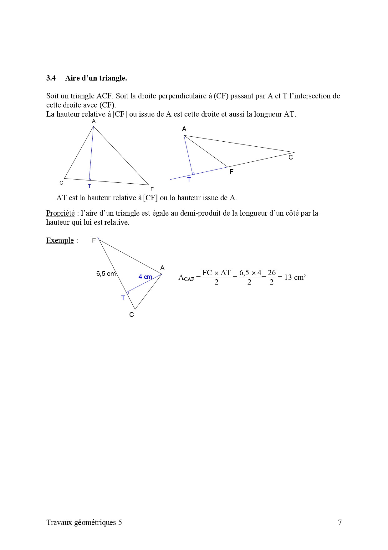 Triangles Exercices Corrigés 1AC Des Exercices Corrigés En Ligne- Dyrassa