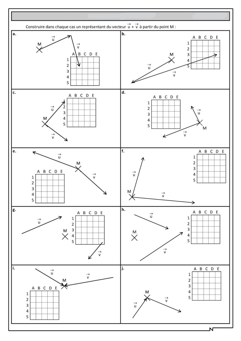 Vecteurs Et Translation Exercices Corrigés Pour 2AC Biof - Dyrassa