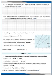 Devoirs Corrigés Physique N°3 S2 3AC - Dyrassa