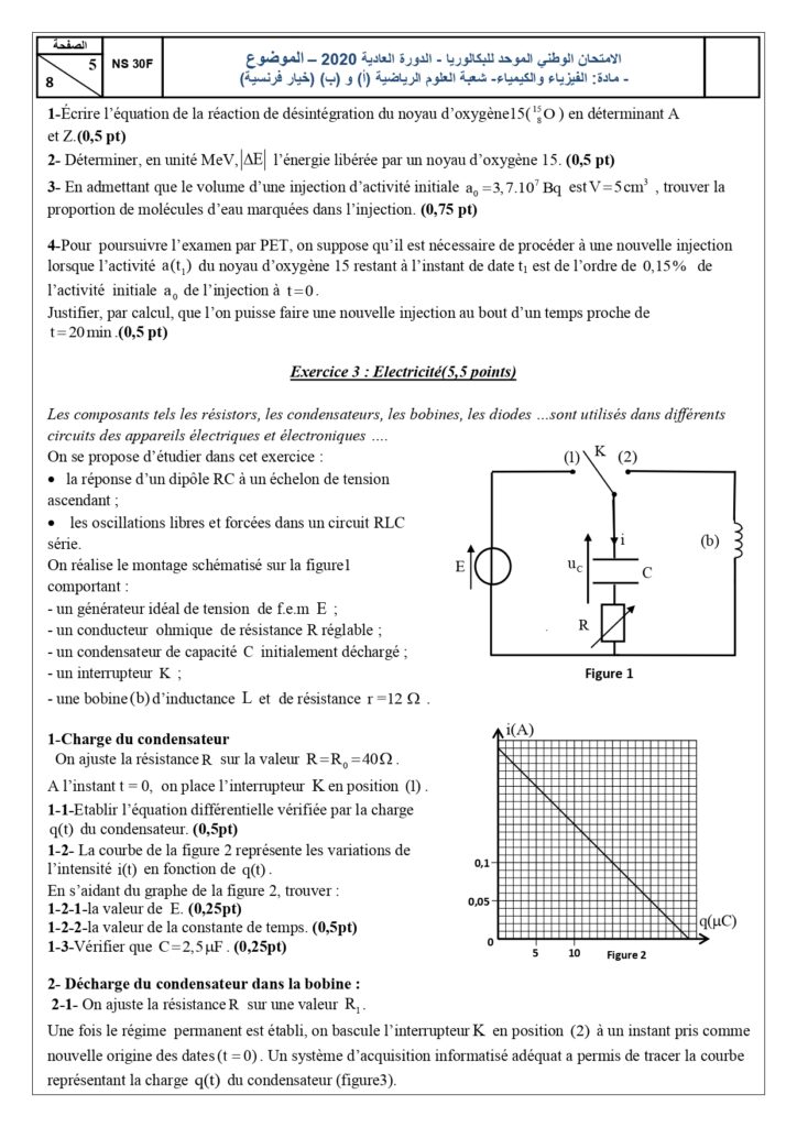 Examen National Physique Chimie Sciences Mathématiques A Et B