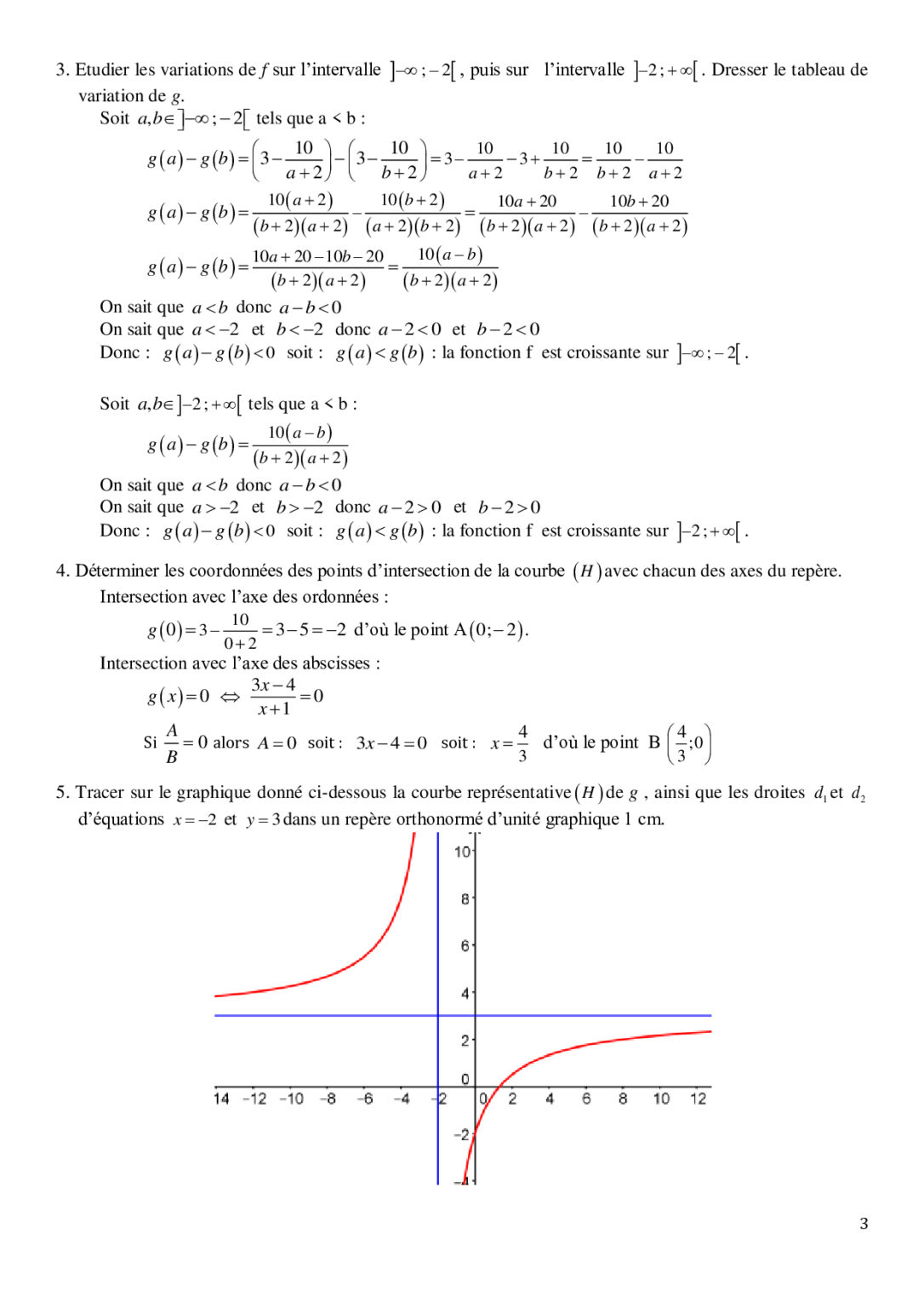 Fonctions Polynomiales Et Fonctions Homographiques Maths Seconde ...