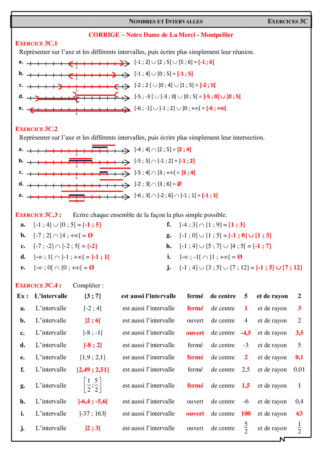 Nombres Et Calculs Maths Seconde Exercices Corrigés - Dyrassa