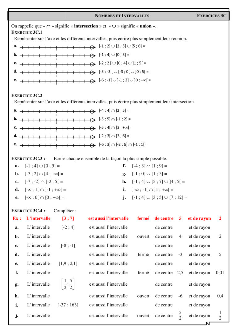 Nombres Et Calculs Maths Seconde Exercices Corrigés - Dyrassa