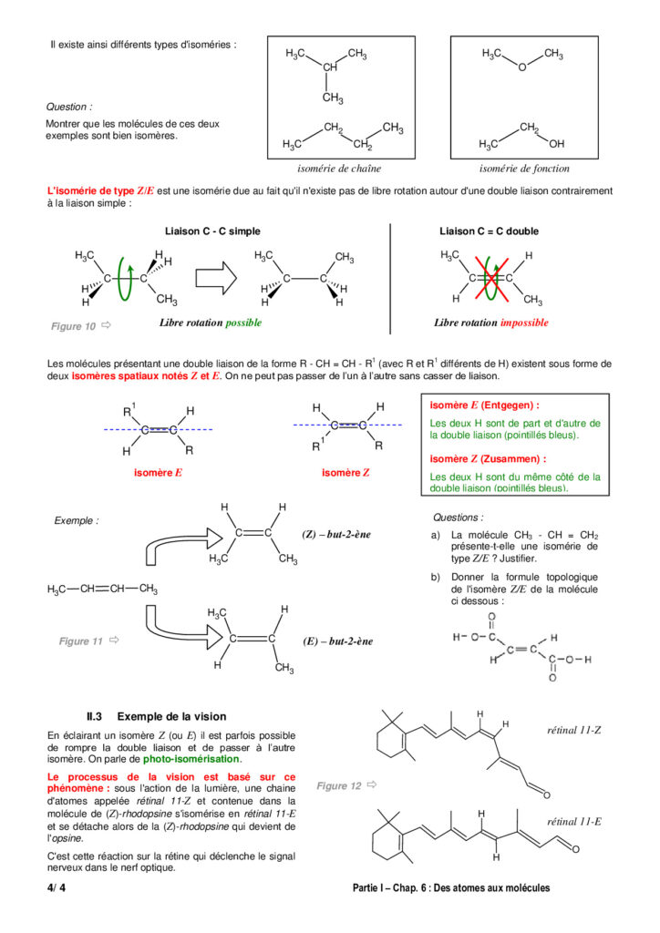 Des Atomes Aux Molécules Physique Et Chimie Première S Exercices ...