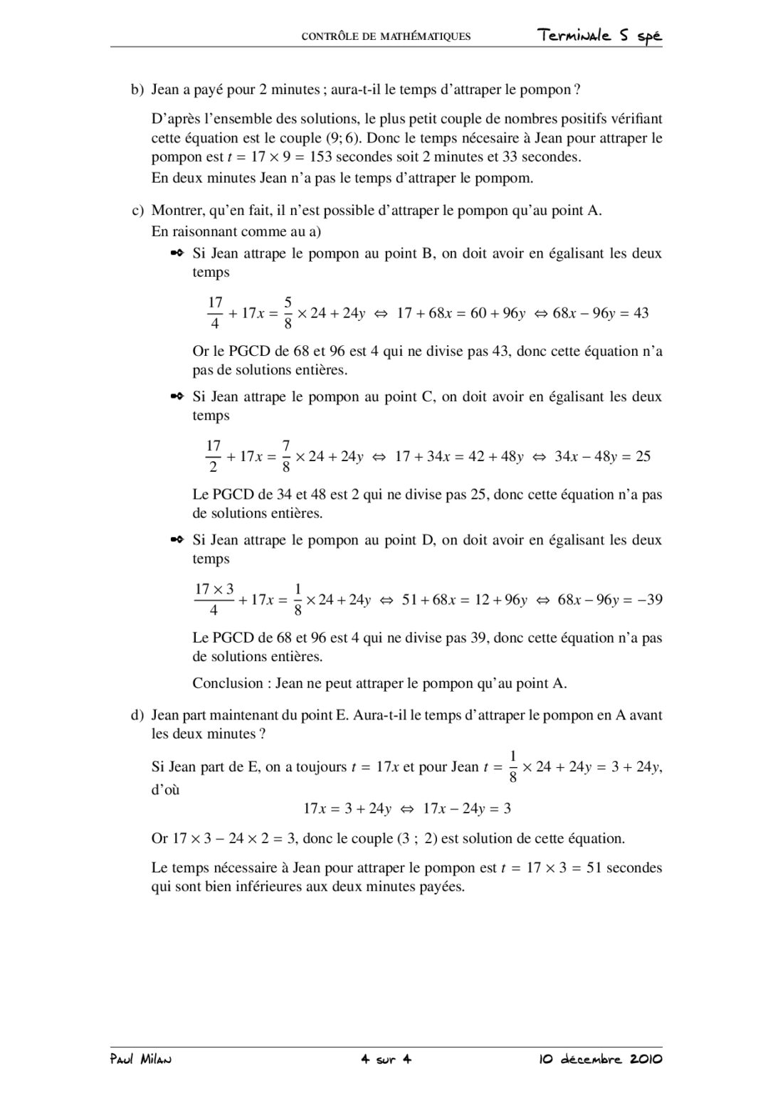 PGCD Et PPCM - Théorème De Bézout Et Théorème De Gauss Maths 1ère S ...