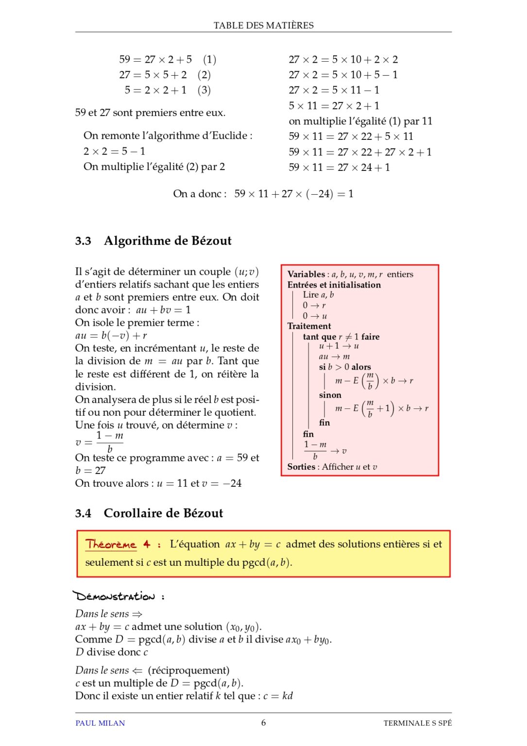 Les Nombres Premiers Maths 1ère S Exercices Corrigés - Dyrassa