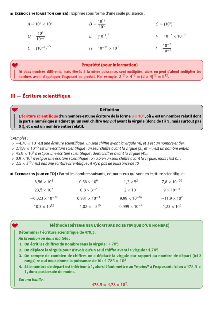 Puissances 4ème Exercices Corrigés - Dyrassa