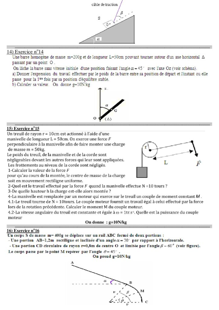 Travail Et Puissance D'une Force