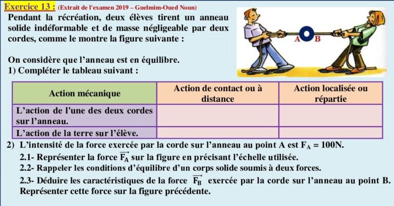 Équilibre D’un Solide Soumis à Deux Forces - Dyrassa